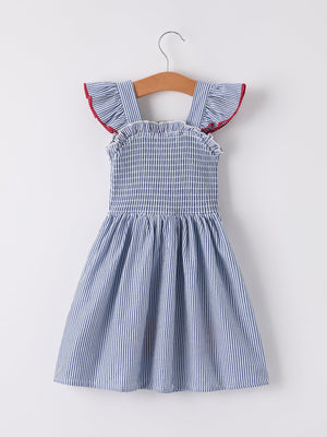 BACK TO SCHOOL Apple Applique Girls Dress