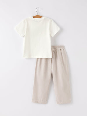 Halloween & Thanksgiving Pumpkin Smock Embroidered Plaid Boys 'Set