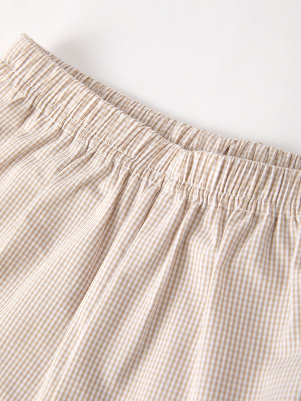 Halloween & Thanksgiving Pumpkin Smock Embroidered Plaid Boys 'Set