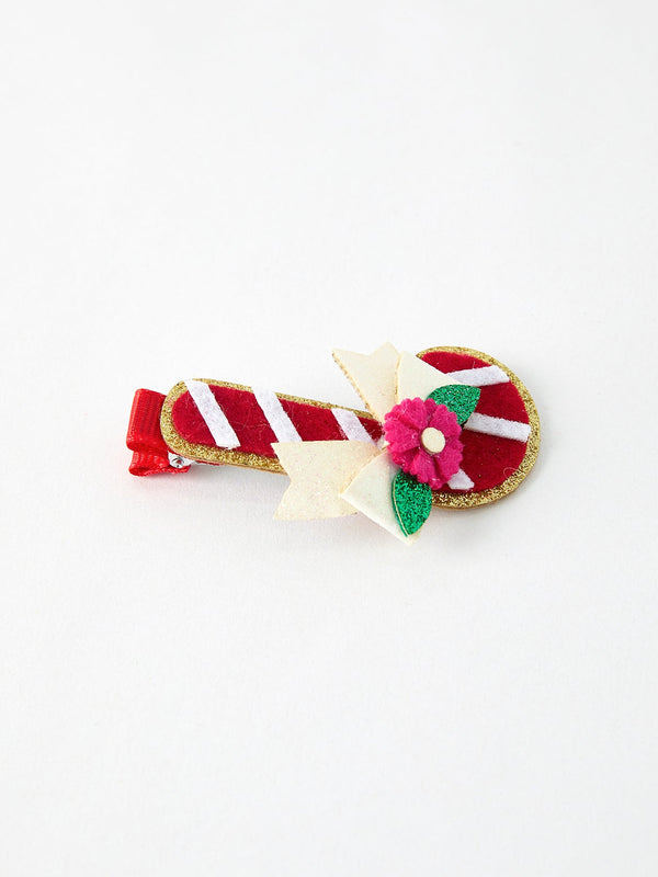 Christmas Candy Cane Girls Hair Clip
