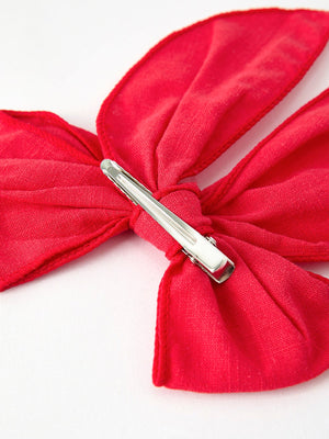Christmas Red Bow Hairpin