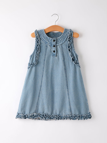 Summer Girls Sleeveless Ruffle Dress