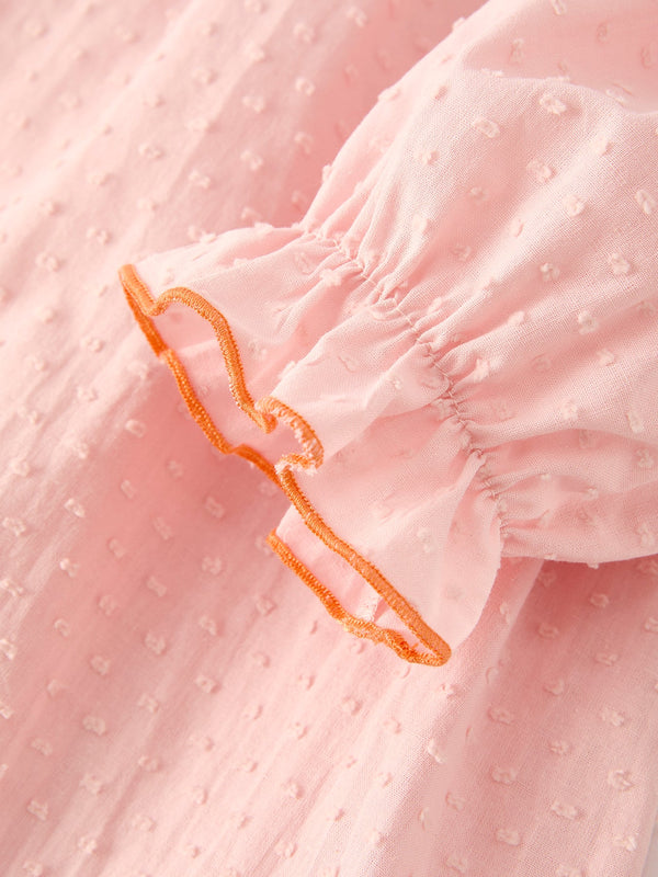 Fall Thanksgiving& Halloween Chicken Pumpkin Smock Embroidery Baby Girl Dress