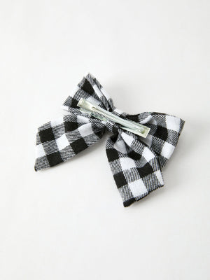 Winter Christmas Plaid Bow Hair Clip
