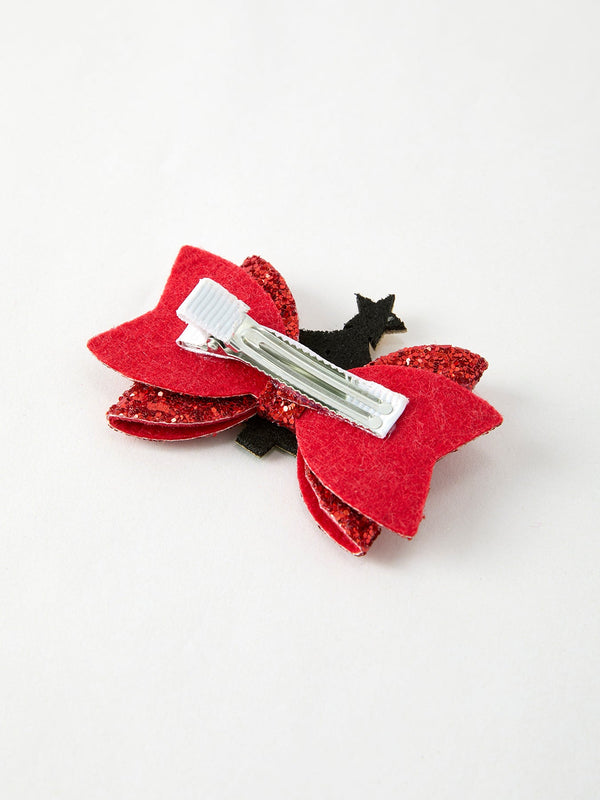 Winter Christmas Tree Sequin Bow Hair Clip