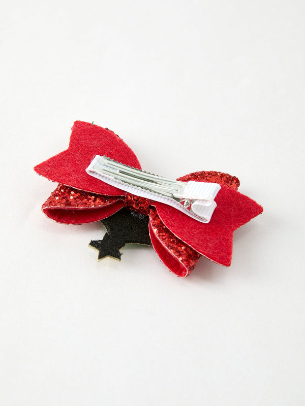 Winter Christmas Tree Sequin Bow Hair Clip