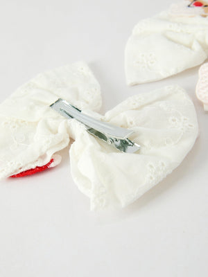 Winter Christmas Santa Hair Clips 2 Pack