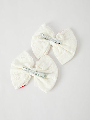 Winter Christmas Santa Hair Clips 2 Pack