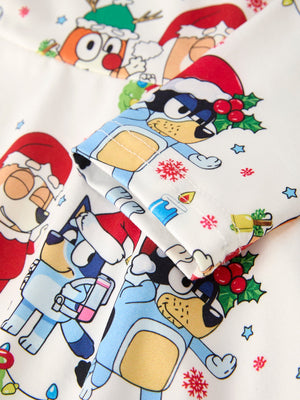Winter Christmas Character Party Print Girls Dress