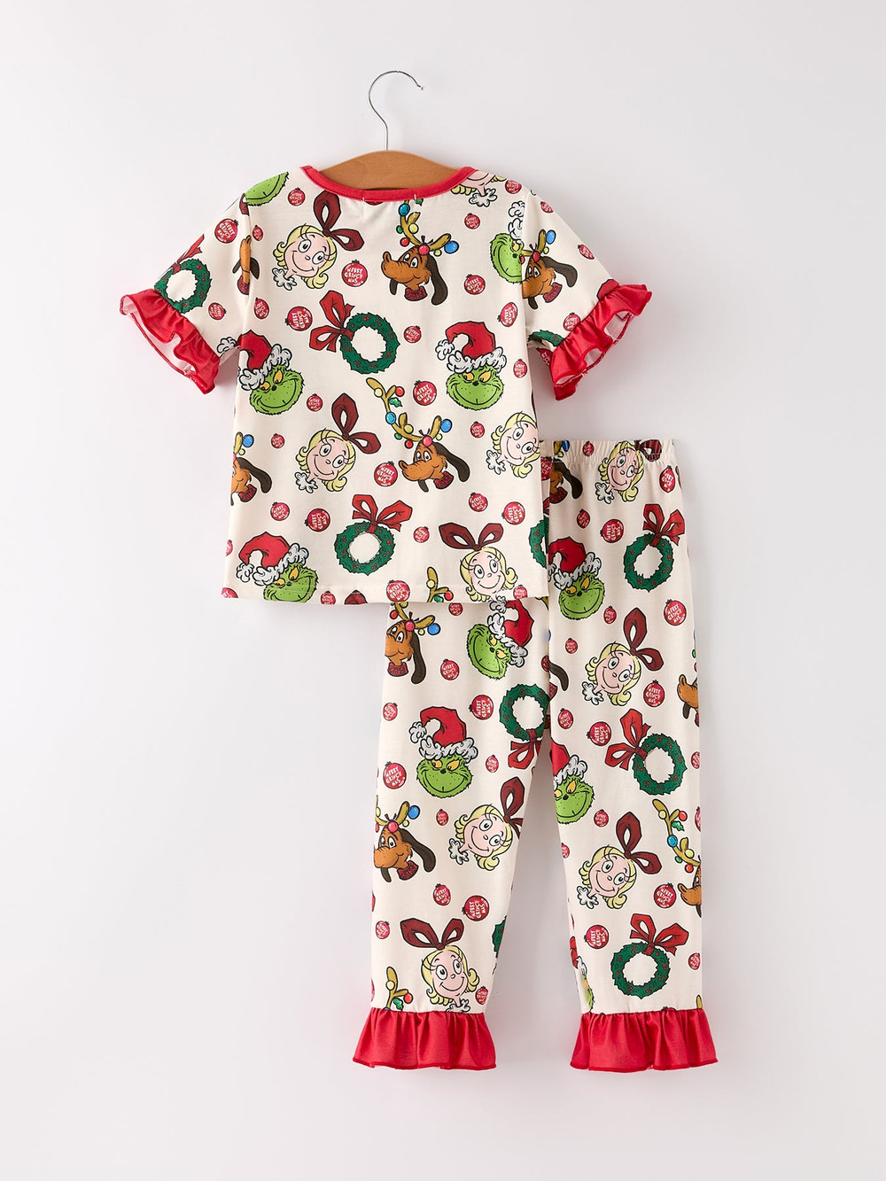 Christmas Character Pattern Girl Pajama Set