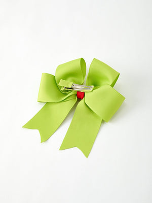 Christmas Green Bow 4.7inch Hairpin