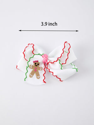 Christmas Gingerbread Man Hair Bows: Sweet Christmas Style（2PCS）