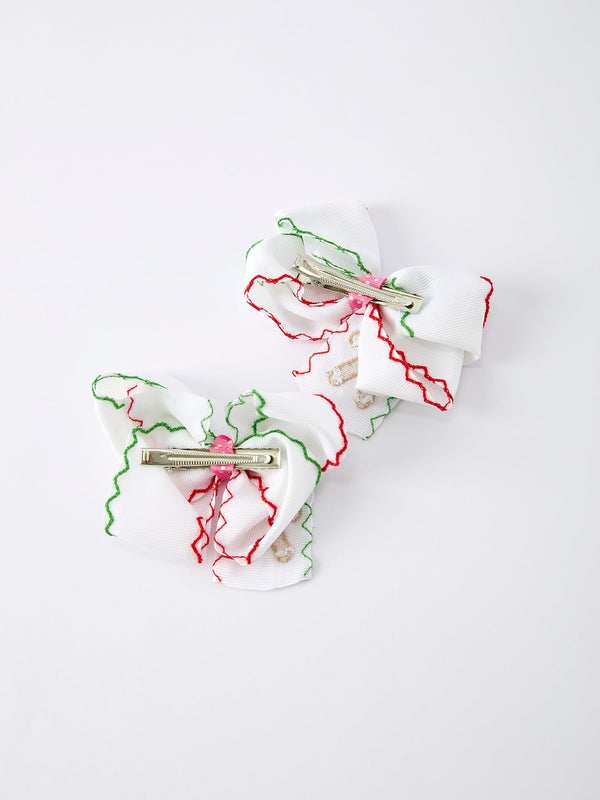 Christmas Gingerbread Man Hair Bows: Sweet Christmas Style（2PCS）