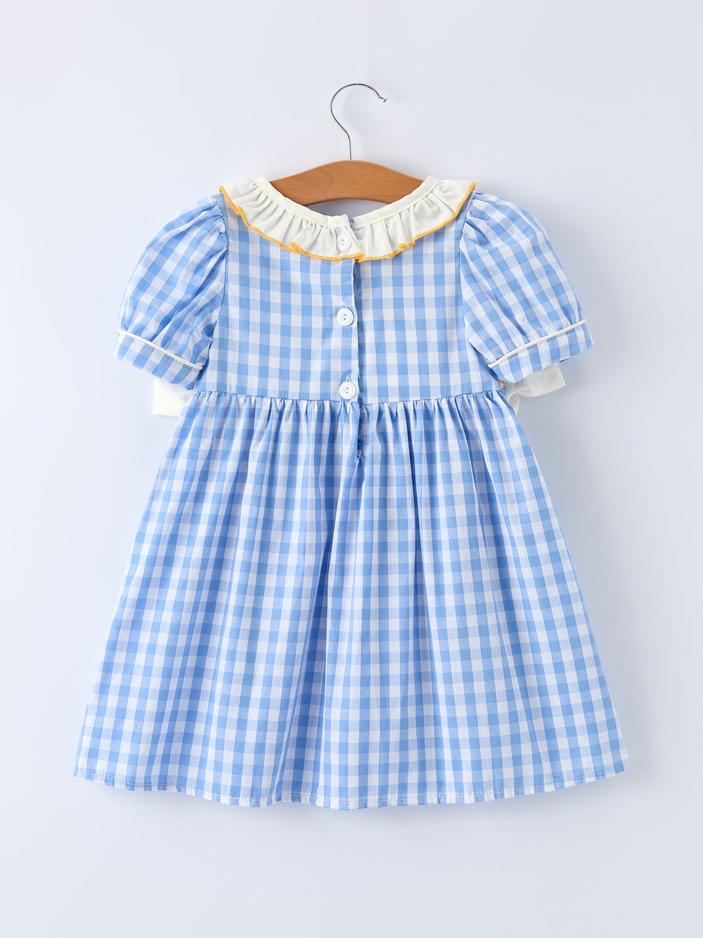 Spring Daisy Bow Smocked Toddler Girl Dress