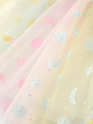 Pastel Rainbow Sequin Tulle Party Girls Dress