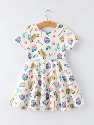 Girl Back To School Twirl Dress