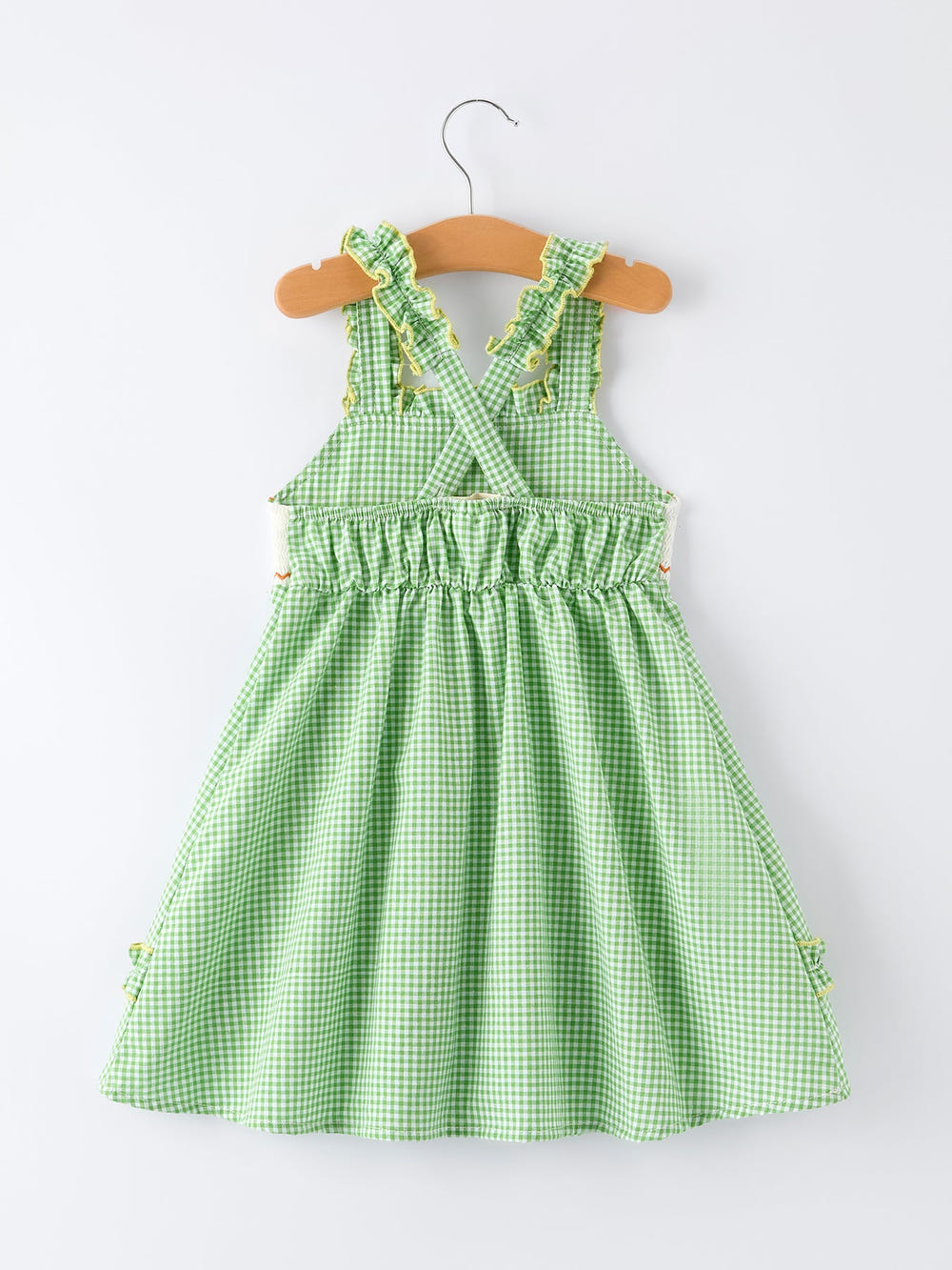 Spring Turtle Smocked Baby Girls Dress