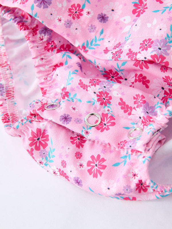 Mommy & Me Baby Girls Romper-Spring Floral Print