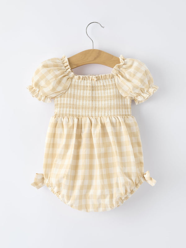 Mommy & Me Plaid Girl Romper
