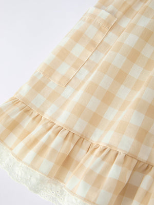 Mommy & Me Plaid Girl  Dress With Pocket