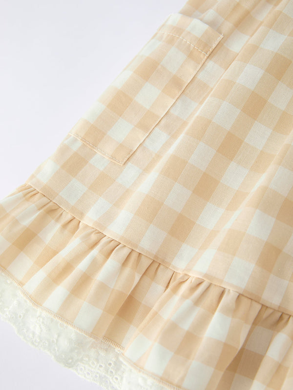 Mommy & Me Plaid Girl  Dress With Pocket