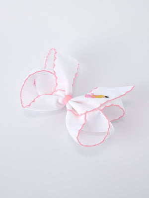 Back to School Yellow Pencil Bow Hair Clip 6.25 Inch