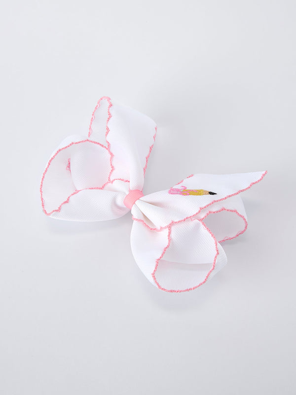 Back to School Yellow Pencil Bow Hair Clip 6.25 Inch
