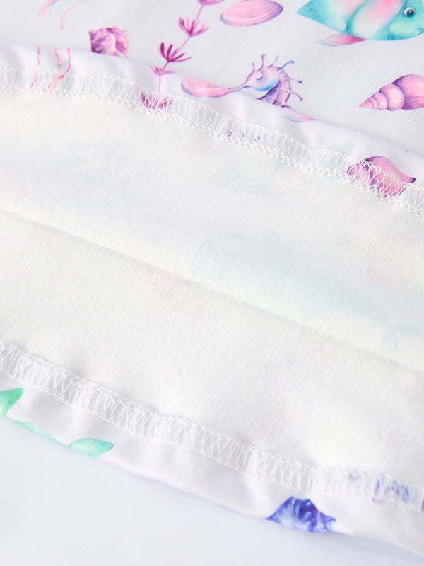 Summer Sea Life Print Girl Dress