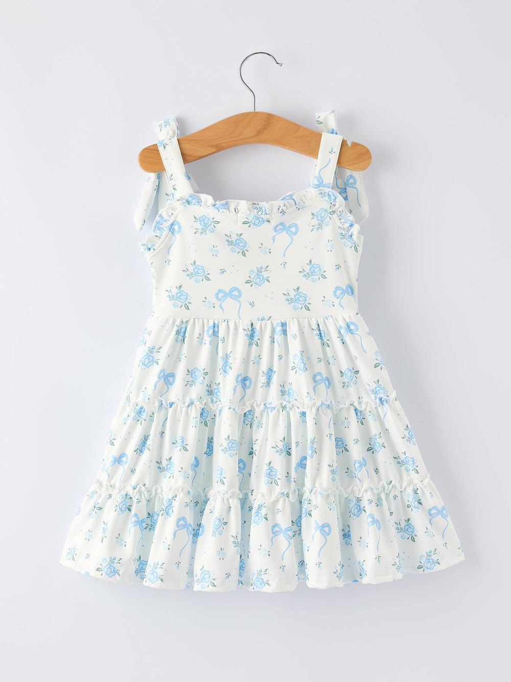 Spring Floral Girls Strap Dress