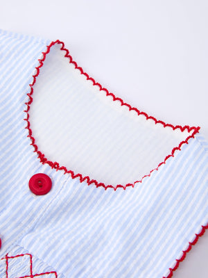 Girls Back To School Apple Twirl Dress Smocked