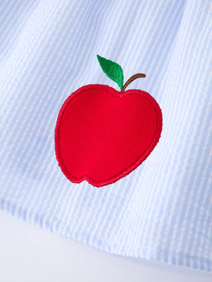 Girls Back To School Apple Twirl Dress Smocked