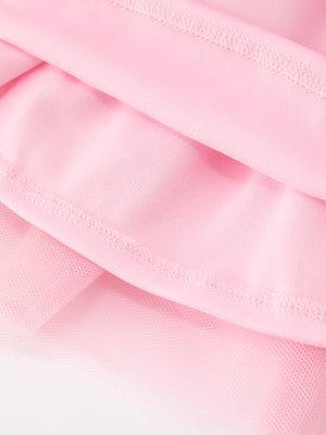 Back To School School Bus Girls Skirt Tulle Applique Skirt