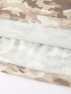 Duck Smocked Camo Girl Dress Bow Detail