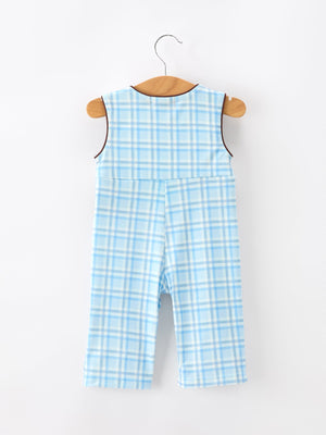 Bear Smocked Plaid Baby Jonjon