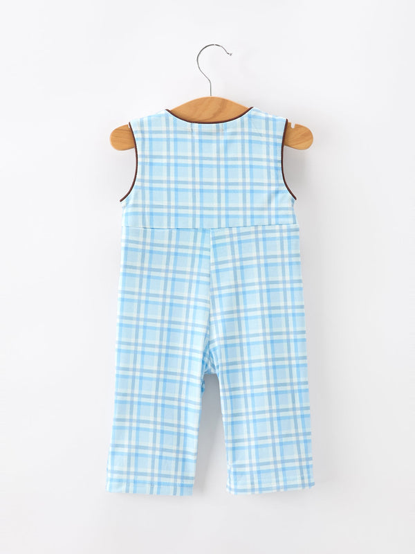 Bear Smocked Plaid Baby Jonjon