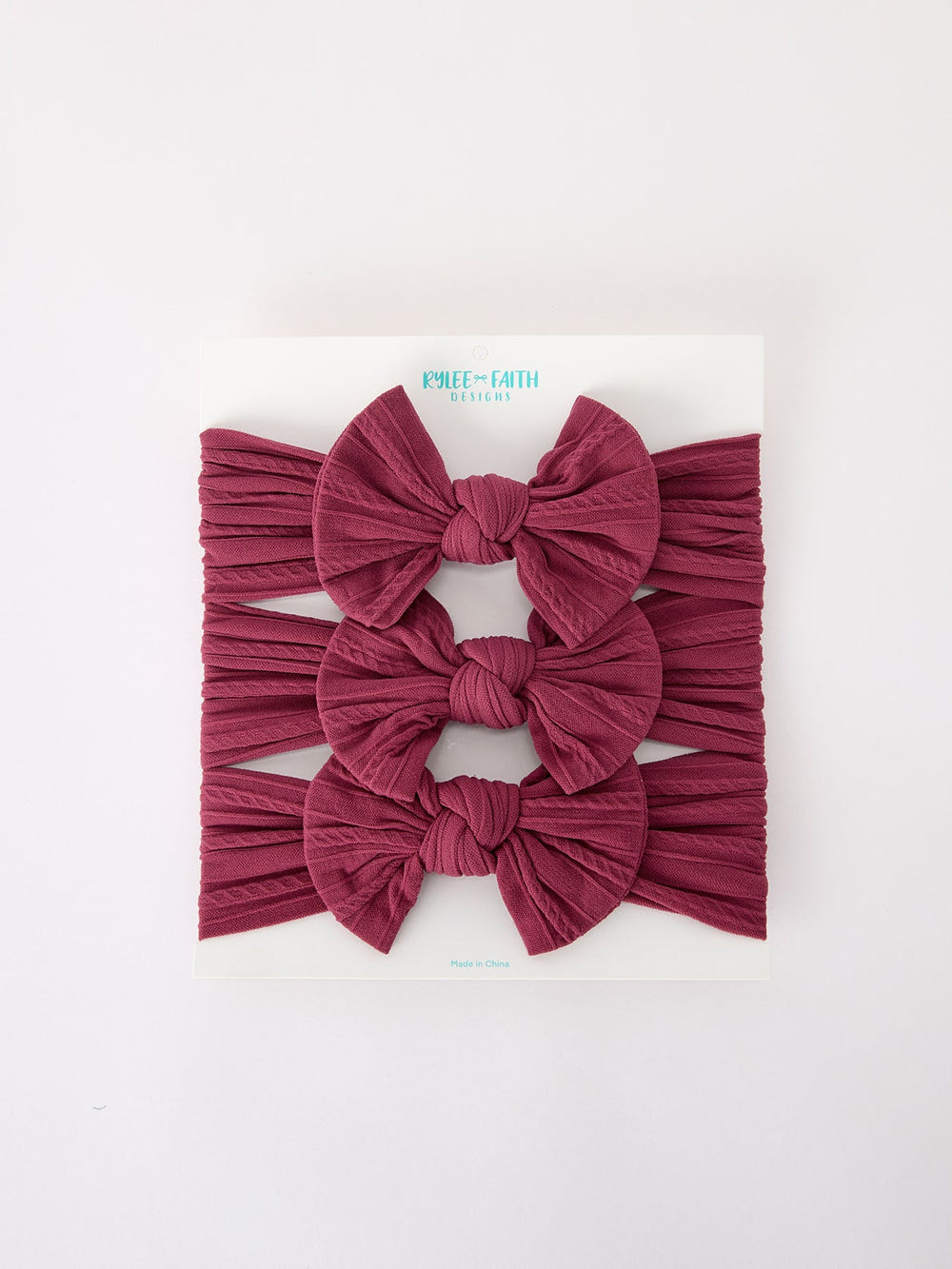 Baby Girl Bow Headband Same Color 3 Piece Set