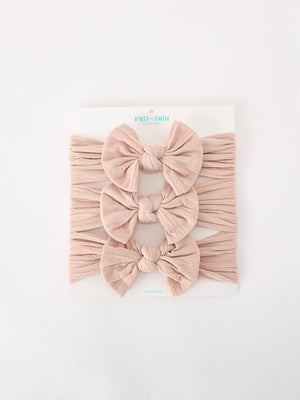 Baby Girl Bow Headband Same Color 3 Piece Set