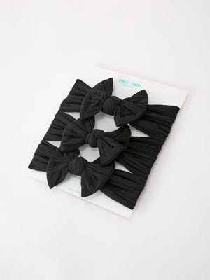 Baby Girl Bow Headband Same Color 3 Piece Set