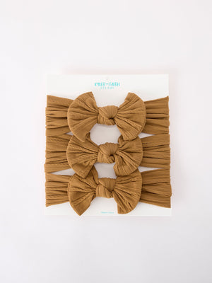 Baby Girl Bow Headband Same Color 3 Piece Set