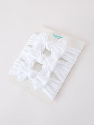 Baby Girl Bow Headband Same Color 3 Piece Set