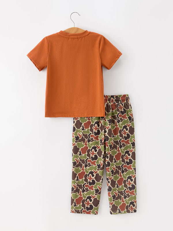 Duck Camo Embroidered Duck Boy Pant Set