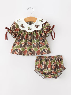 Duck Camo Girl Bloomer Set