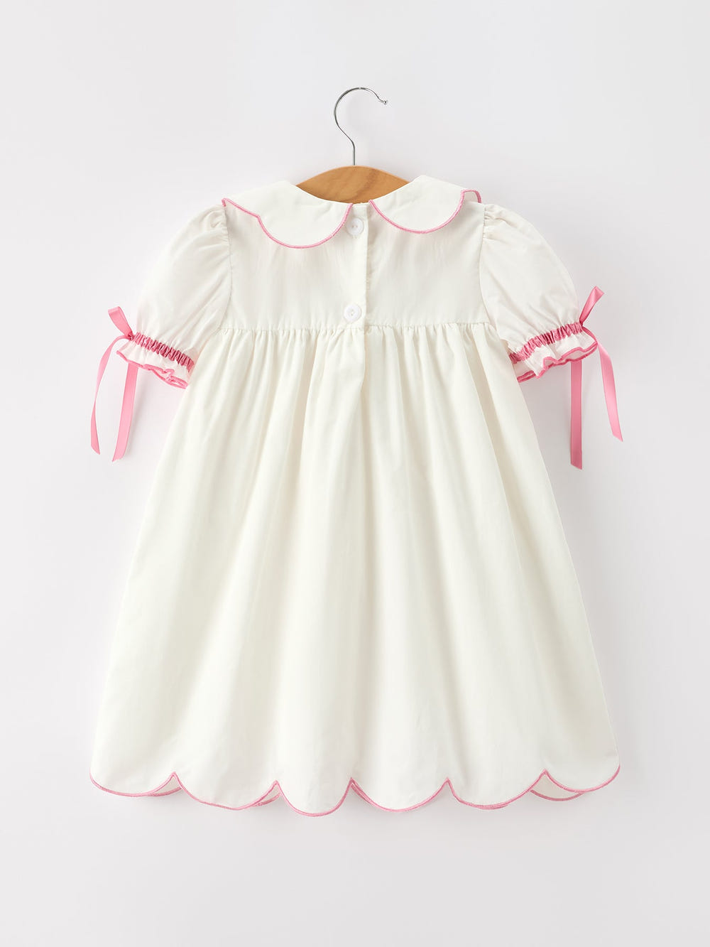 Pink Cross Bishop Christening Girls Dress