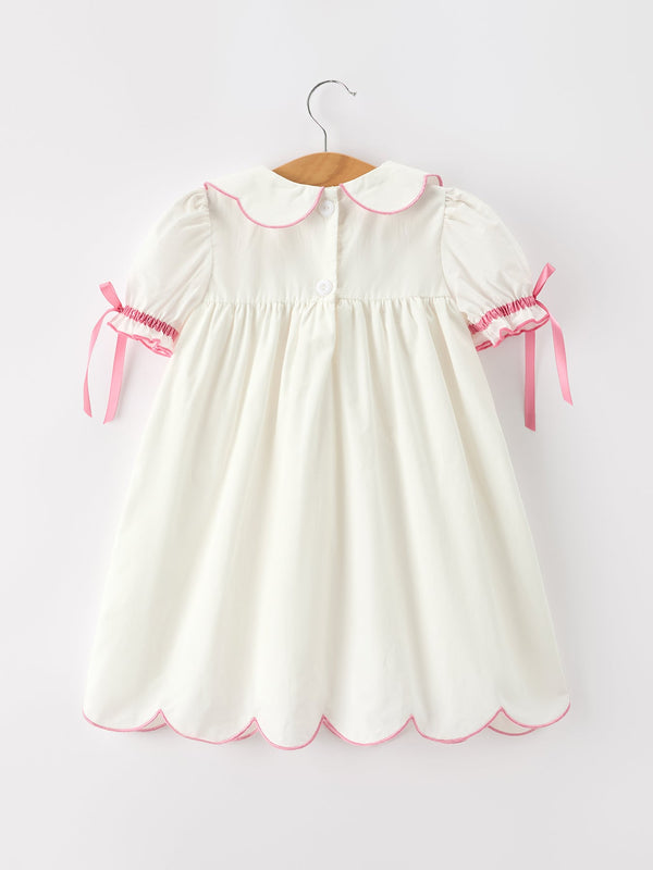 Pink Cross Bishop Christening Girls Dress