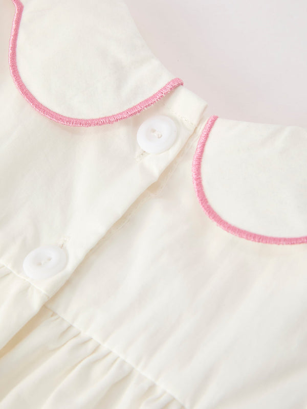 Church Christ Pink Cross Bishop Christening Girls Bloomer Set