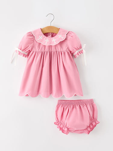 Church Christ White Cross Bishop Christening Girls Bloomer Set