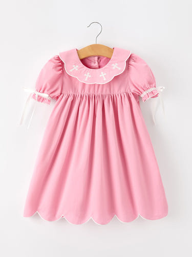 Church Christ White Cross Bishop Christening Girls Dress