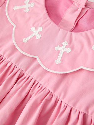 Church Christ White Cross Bishop Christening Girls Dress