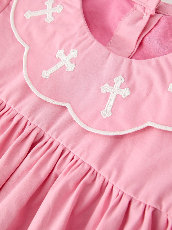 Church Christ White Cross Bishop Christening Girls Dress