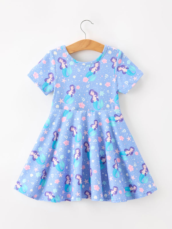 Ocean Fantasy Twirl Girls Dress